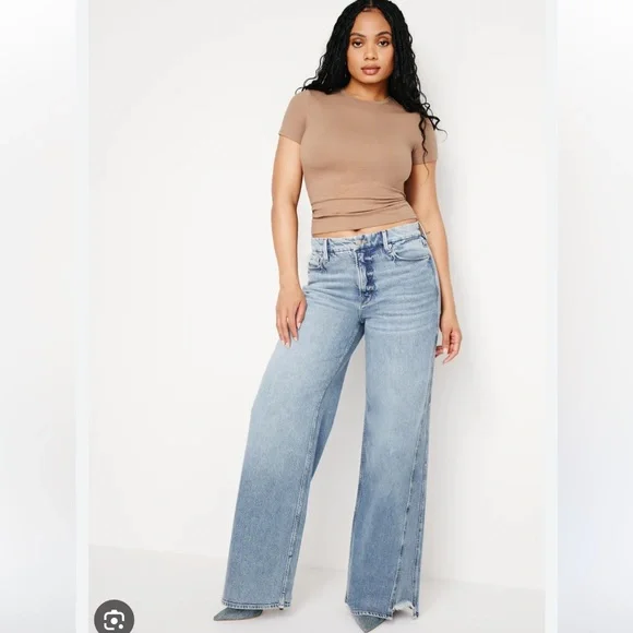 GOOD AMERICAN wide skate loose jeans - Picture 2 of 8